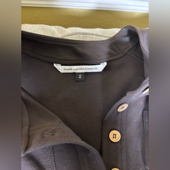 Diane Von Furstenburg Brown Stretch Quincy Dress Size 2 - Picture 9 of 10